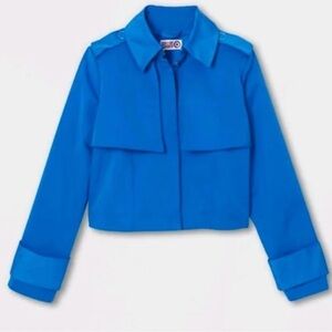 NWT Black History Blue Sammy B Plus Size Shacket Rain boho spring jacket 4X